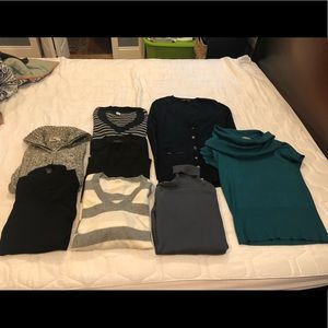 Lot of 8 Women’s Sweaters - Gap, JCrew, BR, BCBG